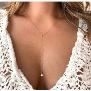 Anthropologie Pearl Y-Necklace
